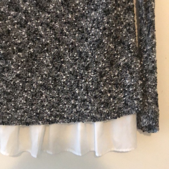 New Club Monaco layered textured nubby knit layered blouse pullover sweater top - Picture 7 of 10